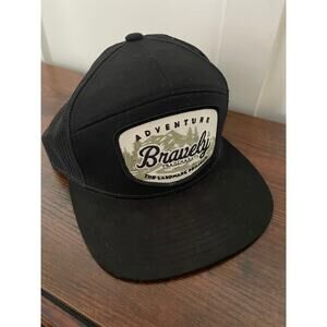 OSFM Adventure Bravely black trucker hat